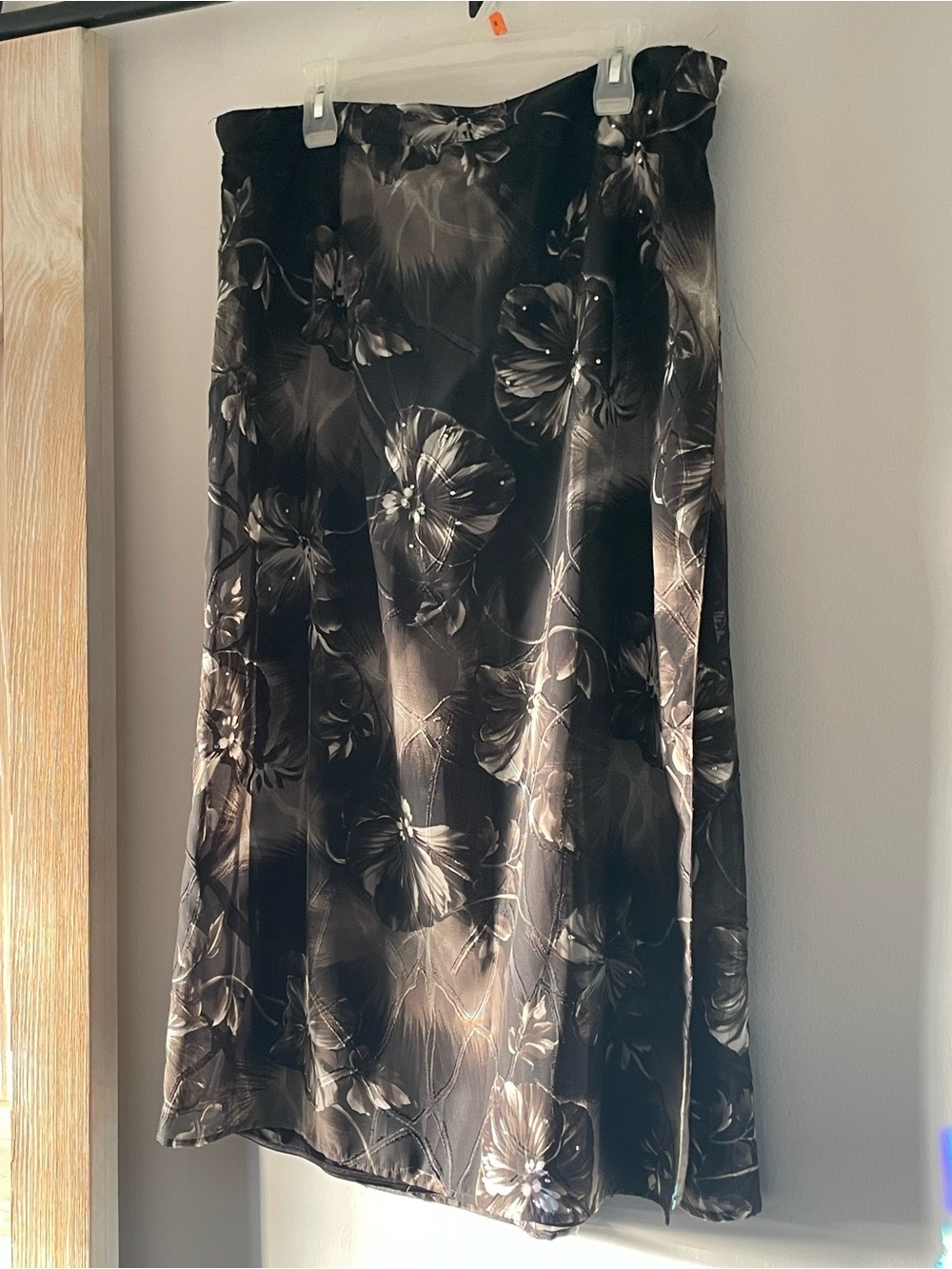 Black Floral Skirt